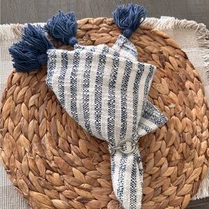 Kirkland Striped Blue and White napkins and table runner